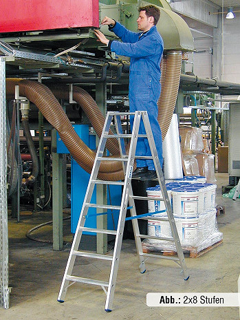 KRAUSE STABILO Stufen-Doppelleiter / 2x6 Stufen / gemäß TRBS 2121-2