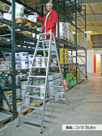 KRAUSE STABILO Stufen-Doppelleiter / 2x6 Stufen / gemäß TRBS 2121-2