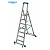 KRAUSE STABILO Stufen-Stehleiter fahrbar mit Traverse / 7 Stufen / gemäß TRBS 2121-2