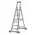KRAUSE STABILO Stufen-Stehleiter fahrbar mit Traverse / 7 Stufen / gemäß TRBS 2121-2