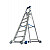 KRAUSE STABILO Stufen-Stehleiter fahrbar mit Traverse / 7 Stufen / gemäß TRBS 2121-2