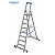 KRAUSE STABILO Stufen-Stehleiter fahrbar mit Traverse / 8 Stufen / gemäß TRBS 2121-2