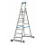KRAUSE STABILO Stufen-Stehleiter fahrbar mit Traverse / 8 Stufen / gemäß TRBS 2121-2