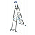 KRAUSE STABILO Stufen-Stehleiter fahrbar mit Traverse / 10 Stufen / gemäß TRBS 2121-2