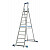 KRAUSE STABILO Stufen-Stehleiter fahrbar mit Traverse / 10 Stufen / gemäß TRBS 2121-2