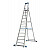 KRAUSE STABILO Stufen-Stehleiter fahrbar mit Traverse / 12 Stufen / gemäß TRBS 2121-2