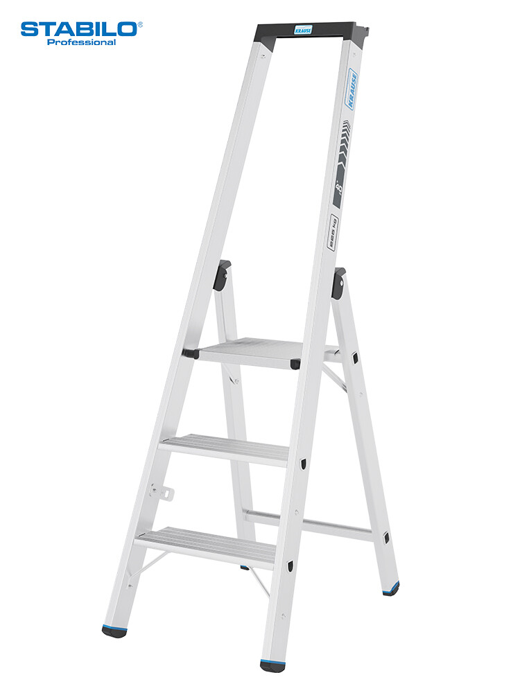 KRAUSE STABILO Stufen-Stehleiter 135 XL / Schwerlastleiter 225 kg / 3 Stufen