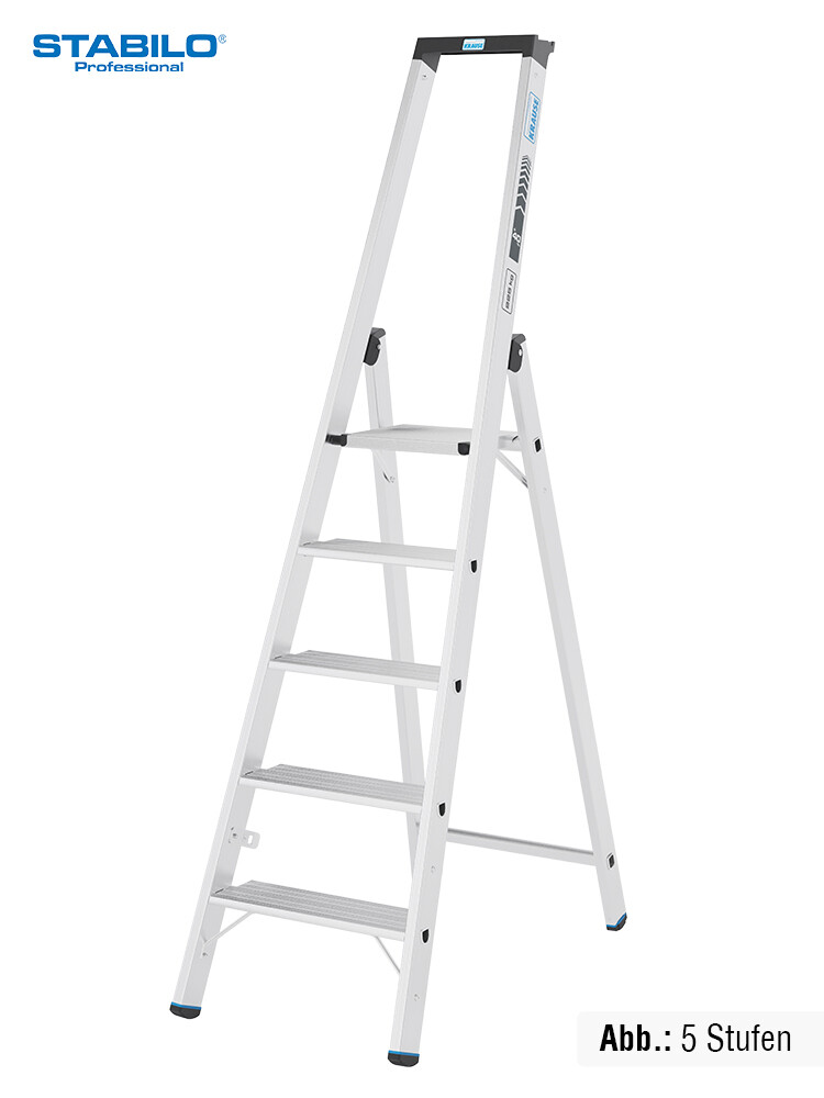 KRAUSE STABILO Stufen-Stehleiter 135 XL / Schwerlastleiter 225 kg / 6 Stufen