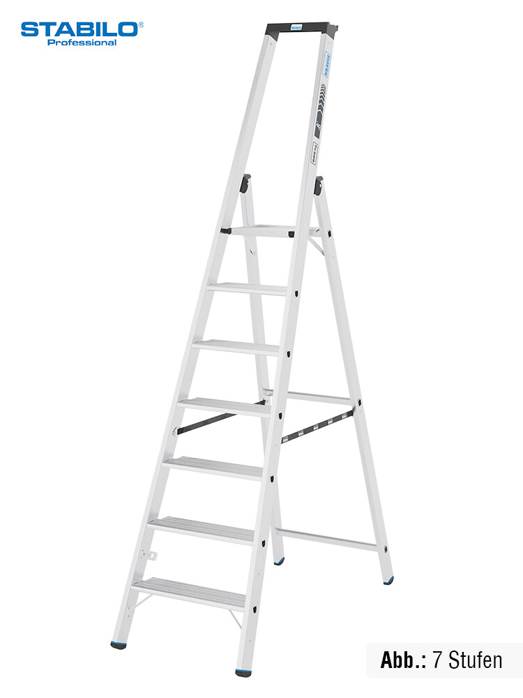 KRAUSE STABILO Stufen-Stehleiter 135 XL / Schwerlastleiter 225 kg / 8 Stufen