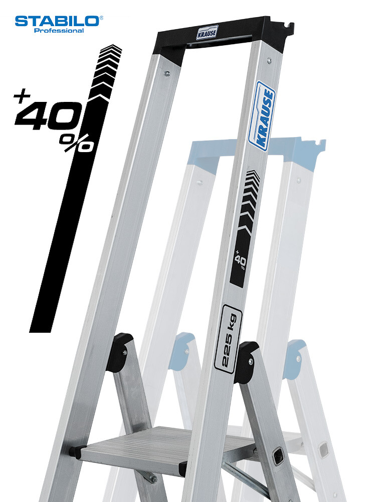KRAUSE STABILO Stufen-Stehleiter 135 XL / Schwerlastleiter 225 kg / 10 Stufen