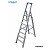 KRAUSE STABILO Treppenstehleiter mit 4 Holmverlängerungen / 7 Stufen / gemäß TRBS 2121-2