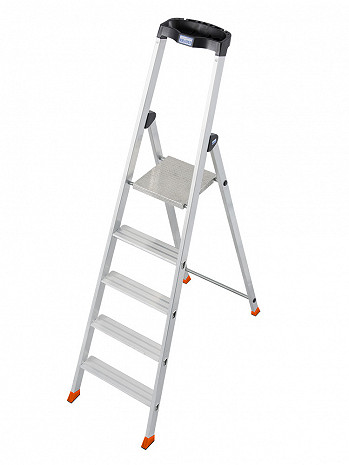 KRAUSE MONTO Solido gebördelte Stehleiter 5 Stufen