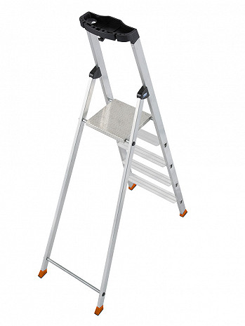 KRAUSE MONTO Solido gebördelte Stehleiter 5 Stufen