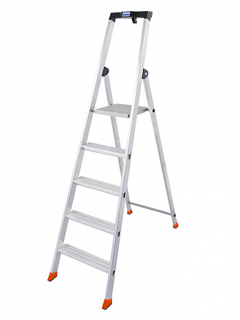 KRAUSE MONTO Solido gebördelte Stehleiter 5 Stufen