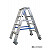KRAUSE STABILO Stufen-Doppelleiter fahrbar / 2x5 Stufen / gemäß TRBS 2121-2