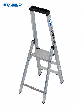 KRAUSE STABILO Stufen-StehLeiter / 1x3 Stufen / Schwerlastleiter / gemäß TRBS 2121-2
