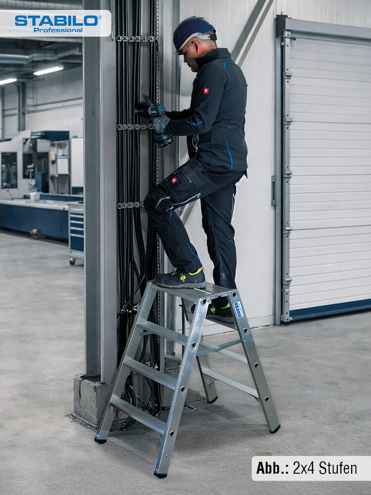 KRAUSE STABILO Doppel-Klapptritt / 2x2 Stufen / gemäß TRBS 2121-2