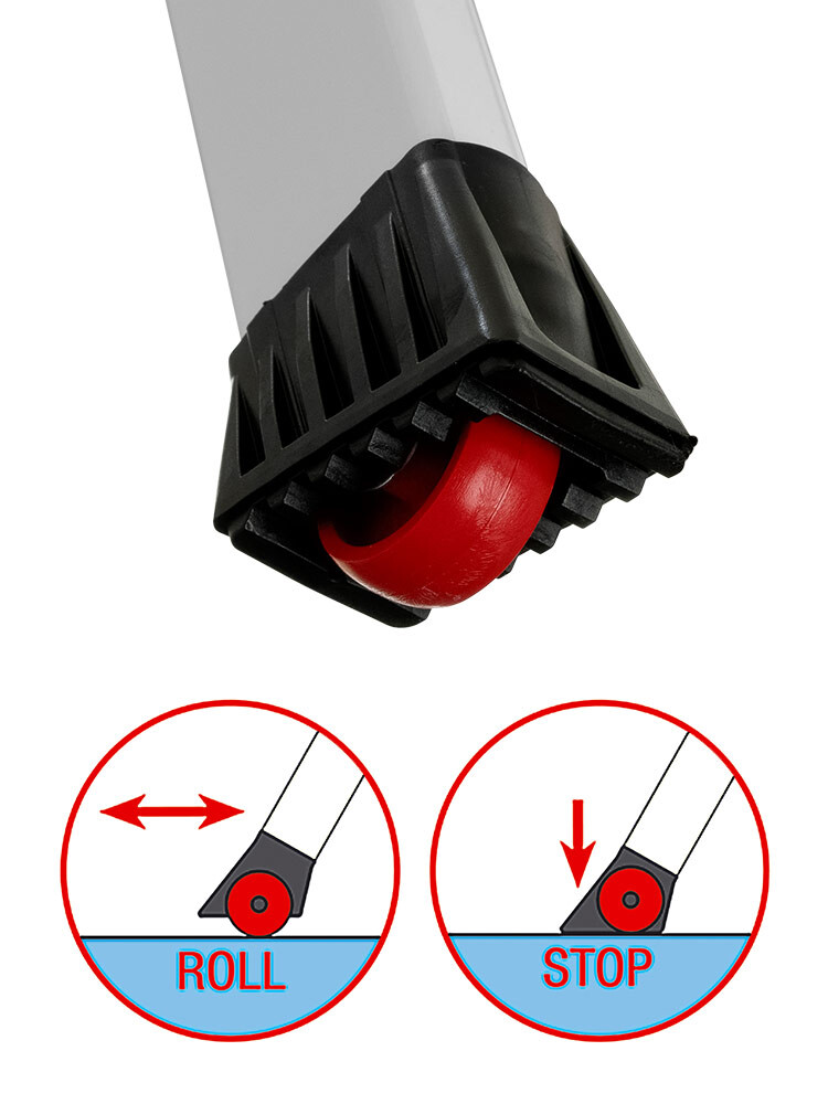 KRAUSE MONTO Tritt Rolly Doppel-Klapptritt 2x3 Weiß