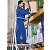KRAUSE STABILO Plattformleiter mit Handläufen + Rollen / 7 Stufen / gemäß TRBS 2121-2