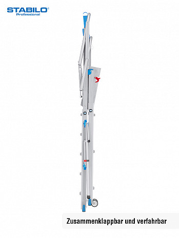 KRAUSE STABILO Teleskop-Plattformleiter SkyMatic mit Rollen 1x5-9 Sprossen