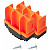 KRAUSE MONTO Fußstopfen (Paar) 64x25 mm | Farbe: Orange