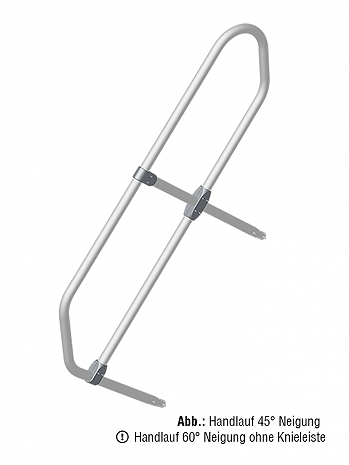 KRAUSE zweiter Handlauf - passend für Treppe mit 5 Stufen / Neigung: 60 Grad