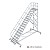 KRAUSE Treppe mit Plattform 45 Grad, fahrbar - 17 Stufen / Stufenbreite: 0,60 m inkl. beidseitigem Handlauf