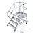 KRAUSE Treppe mit Plattform 45 Grad, fahrbar - 3 Stufen / Stufenbreite: 0,60 m inkl. beidseitigem Handlauf