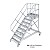 KRAUSE Treppe mit Plattform 45 Grad, fahrbar - 9 Stufen / Stufenbreite: 0,60 m inkl. beidseitigem Handlauf