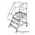 KRAUSE Treppe mit Plattform 60 Grad, fahrbar - 3 Stufen / Stufenbreite: 1,00 m inkl. beidseitigem Handlauf