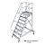KRAUSE Treppe mit Plattform 60 Grad, fahrbar - 9 Stufen / Stufenbreite: 0,60 m inkl. beidseitigem Handlauf
