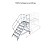 KRAUSE Treppe mit Plattform 45 Grad, fahrbar - 4 Stufen / Stufenbreite: 1,00 m inkl. beidseitigem Handlauf