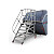 KRAUSE Treppe mit Plattform 45 Grad, fahrbar - 4 Stufen / Stufenbreite: 1,00 m inkl. beidseitigem Handlauf