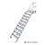 KRAUSE Treppe mit Plattform 45 Grad - 10 Stufen / Stufenbreite: 1,00 m inkl. einseitigem Handlauf