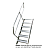 KRAUSE Treppe 45 Grad mit einseitigem Handlauf - 5 Stufen / Stufenbreite: 0,60 m