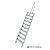 KRAUSE Treppe 60 Grad mit einseitigem Handlauf - 10 Stufen / Stufenbreite: 0,80 m