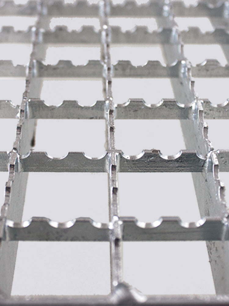 KRAUSE Treppen-Stufenmaterial mit Stahl-Gitterrost und Rutschhemmungsklasse R12