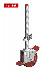 Layher Lenkrollensatz Lenkrolle 1000 höhenverstellbar - 4er-Set Layher Lenkrollensatz Lenkrolle 1000 höhenverstellbar - 4er-Set