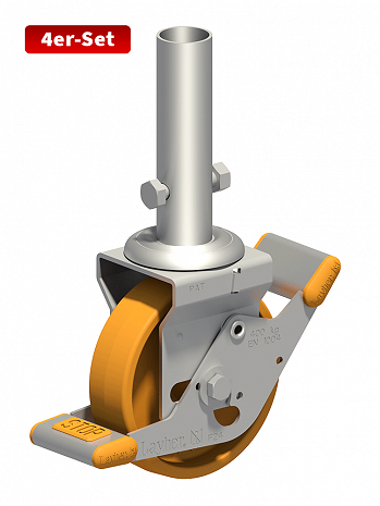 Layher Lenkrollensatz: Lenkrolle 400 - 4er-Set