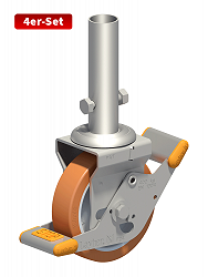 Layher Lenkrollensatz: Lenkrolle 400 gummiert - 4er-Set Layher Lenkrollensatz: Lenkrolle 400 gummiert - 4er-Set