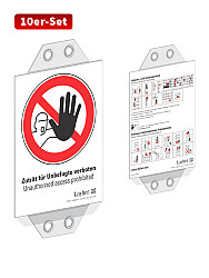 Layher Sichttasche mit integriertem Verbotsschild für Fahrgerüste (10er-Set) Layher Sichttasche mit integriertem Verbotsschild für Fahrgerüste (10er-Set)