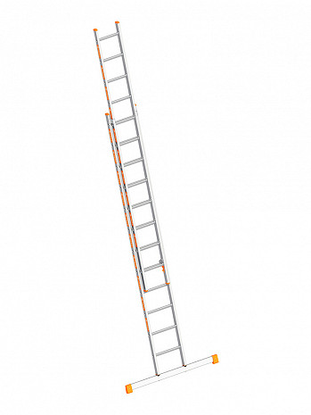 Layher Schiebeleiter TOPIC 1035 / 2x12 Sprossen mit Traverse