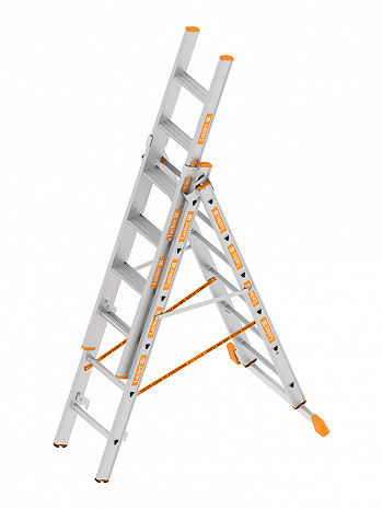 Layher 3-teilige Allzweckleiter TOPIC 1041 / 3x6 Stufen / gemäß TRBS 2121-2