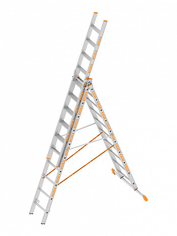 Layher 3-teilige Allzweckleiter TOPIC 1041 / 3x10 Stufen / gemäß TRBS 2121-2