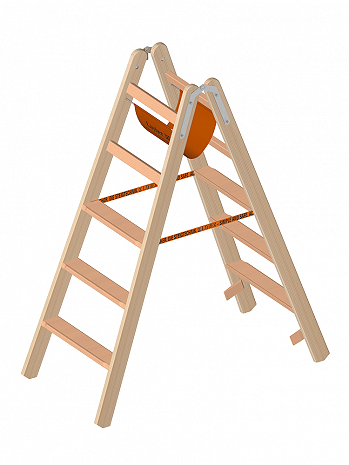 Layher Holz-Stehleiter 1020 / 2x5 Stufen / gemäß TRBS 2121-2