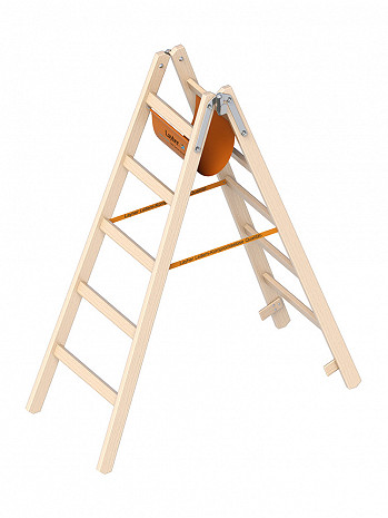 Layher Holz-Stehleiter 1038 / 2x5 Sprossen