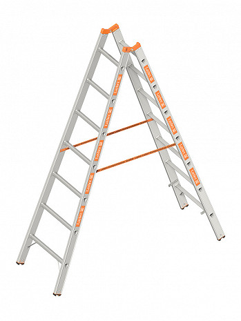 Layher Stehleiter TOPIC 1039 / 2x7 Sprossen