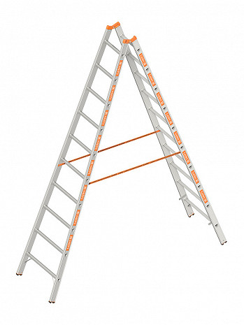 Layher Stehleiter TOPIC 1039 / 2x10 Sprossen
