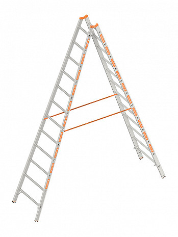 Layher Stehleiter TOPIC 1039 / 2x12 Sprossen