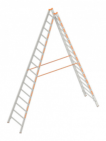 Layher Stehleiter TOPIC 1039 / 2x16 Sprossen